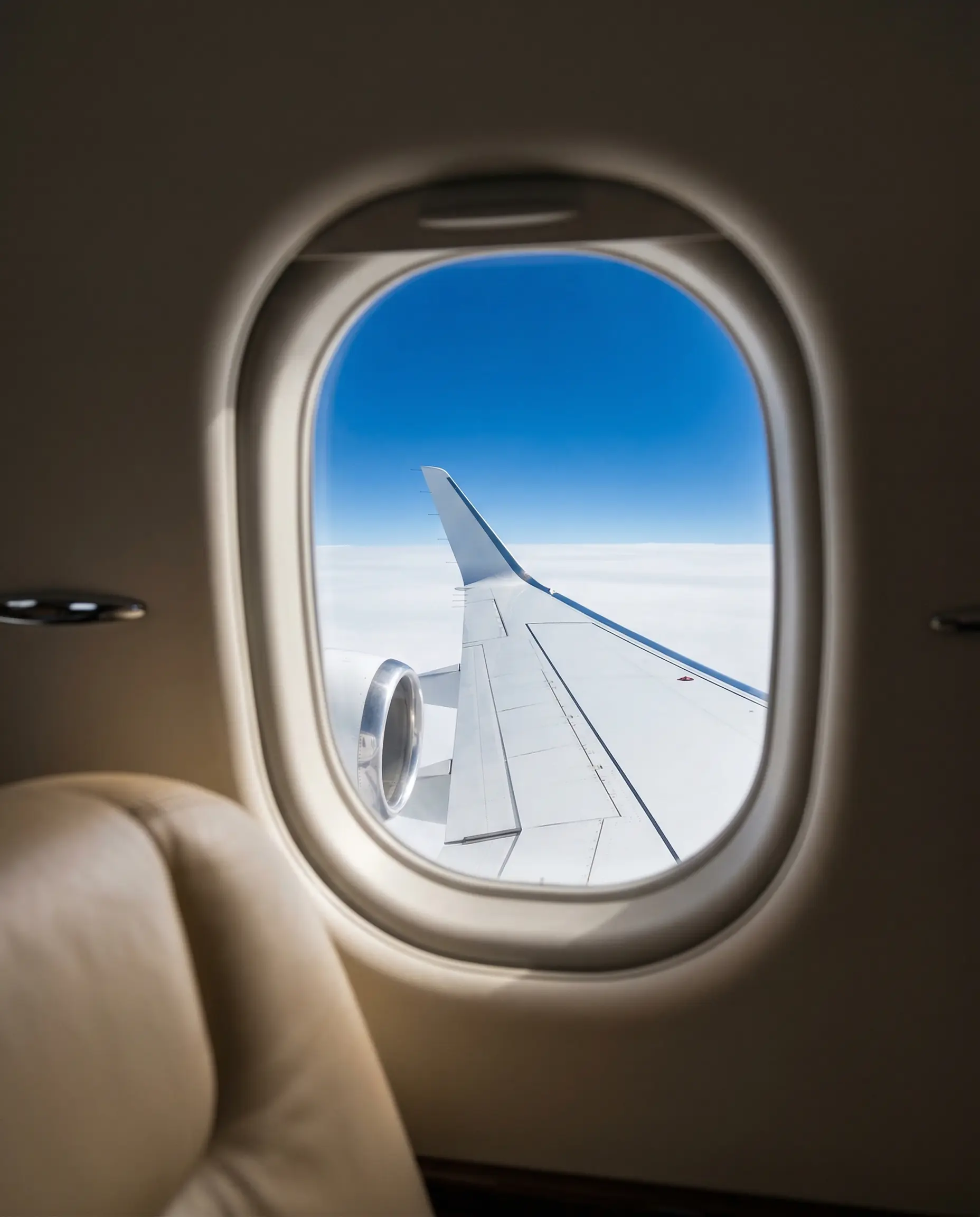 Private jet interior showing modern cabin configuration